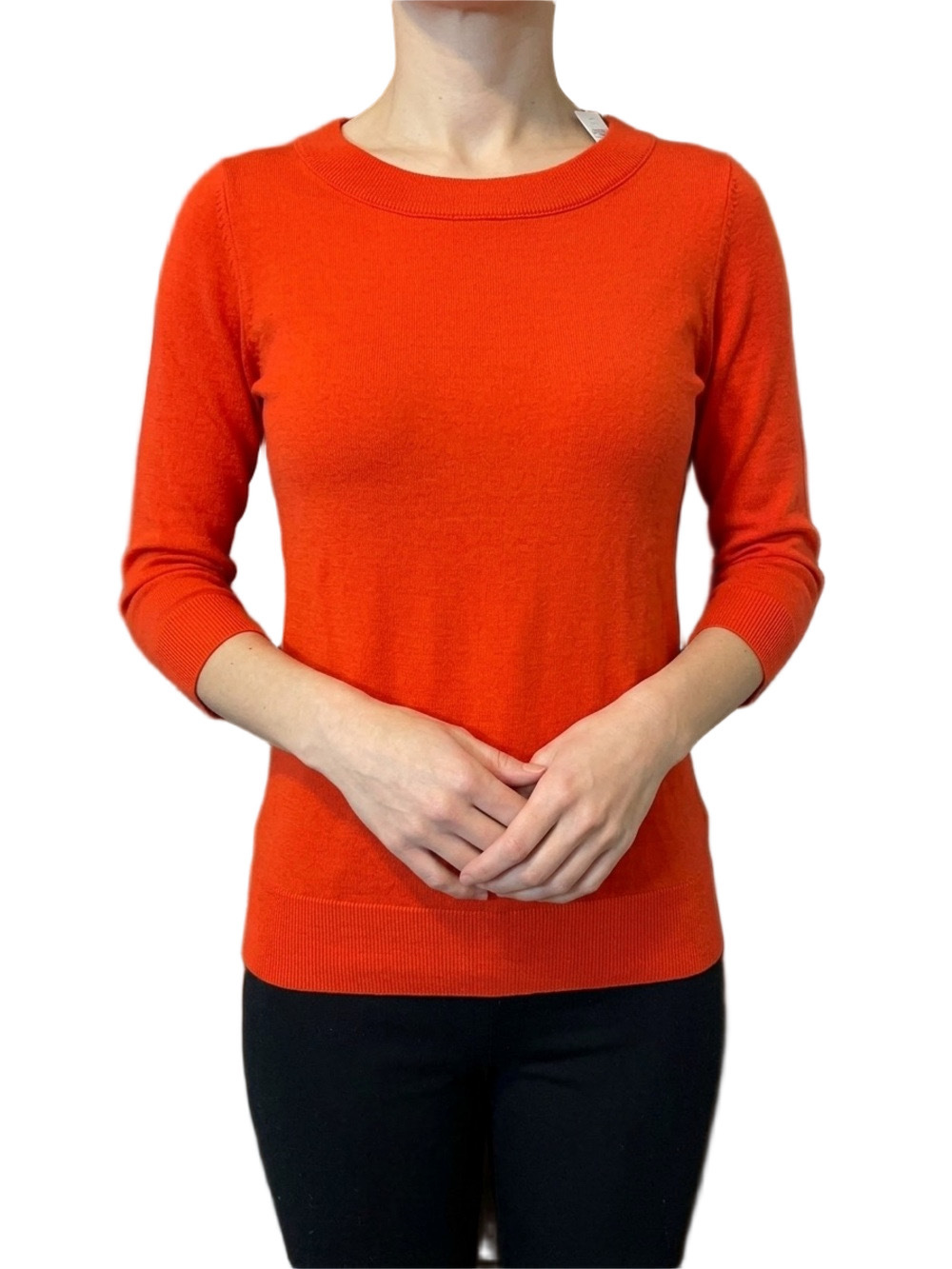 J. Crew 100% Marino Wool Red Crewneck Pullover Sweater Size XXS NWT